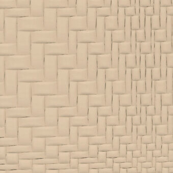 Woven leather texture, light beige, rectangular grid pattern with a raised matte finish suitable for upholstery or decorative panels.